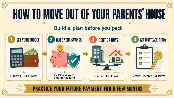 How to Move Out of Your Parents' House: Easy Steps 2 How to Move Out of Your Parents' House