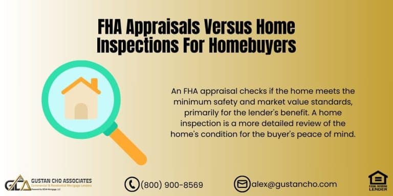 FHA Appraisals Versus Home Inspections For Homebuyers