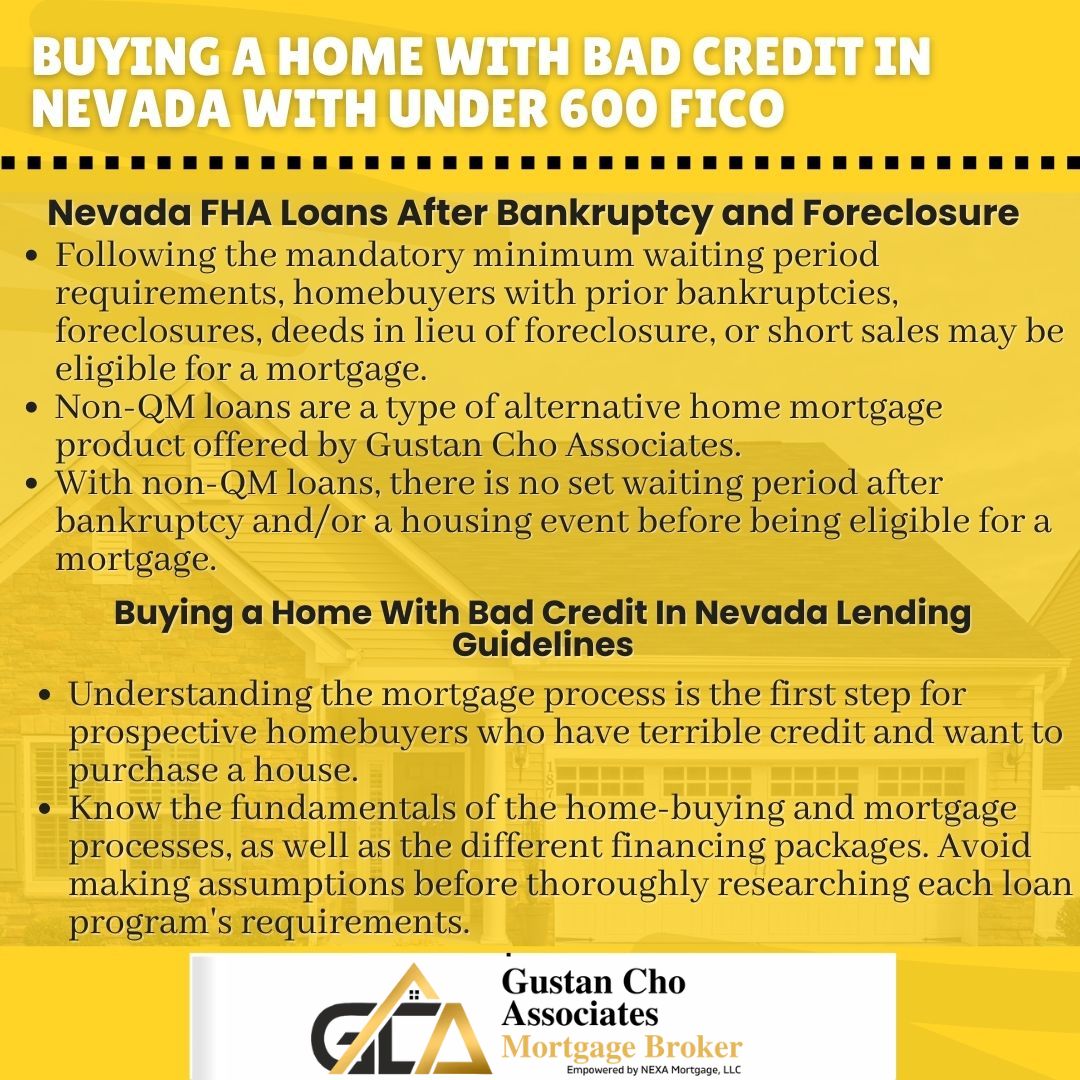 Buying a Home With Bad Credit in Nevada With Under 600 FICO