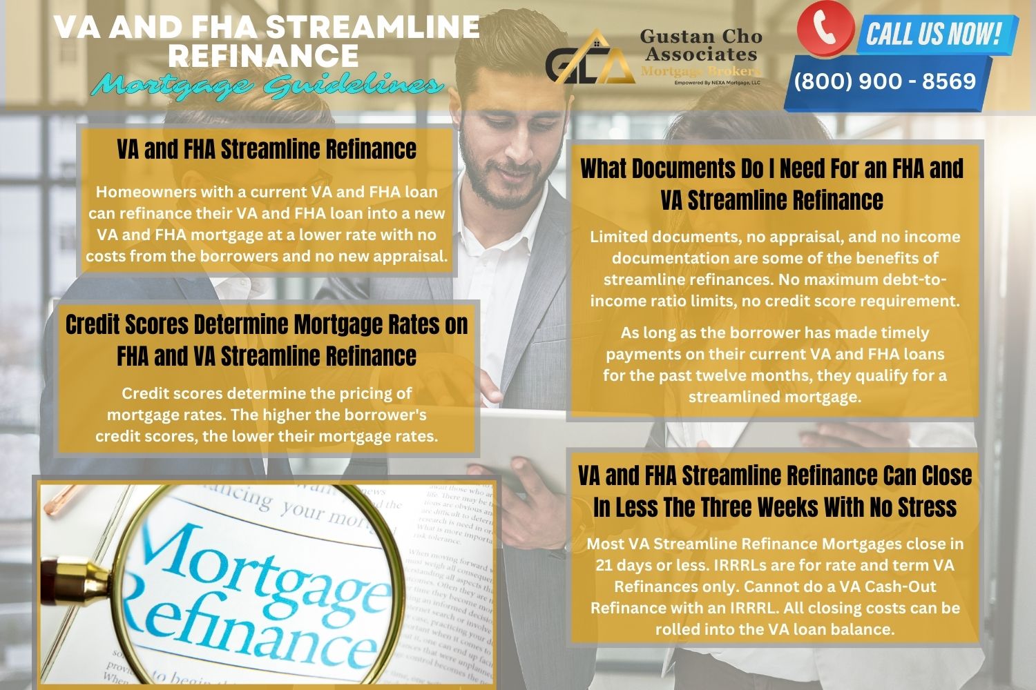 Streamline Refinance VA and FHA