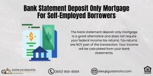 Bank Statement Deposit Only Mortgage For Self-Employed Borrowers