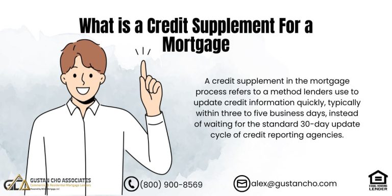 What is a Credit Supplement For a Mortgage