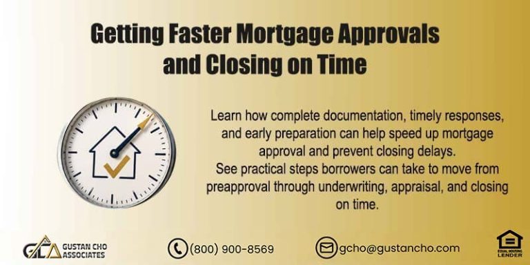 Getting Faster Mortgage Approvals and Closing on Time