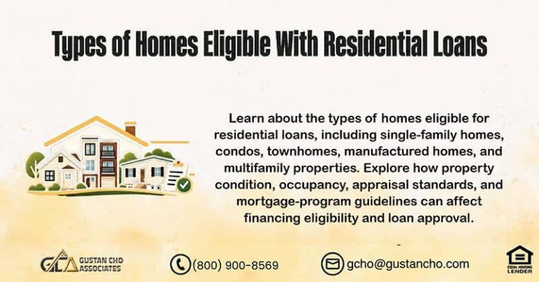 Types of Homes Eligible With Residential Loans