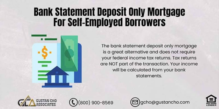 Bank Statement Deposit Only Mortgage For Self-Employed Borrowers