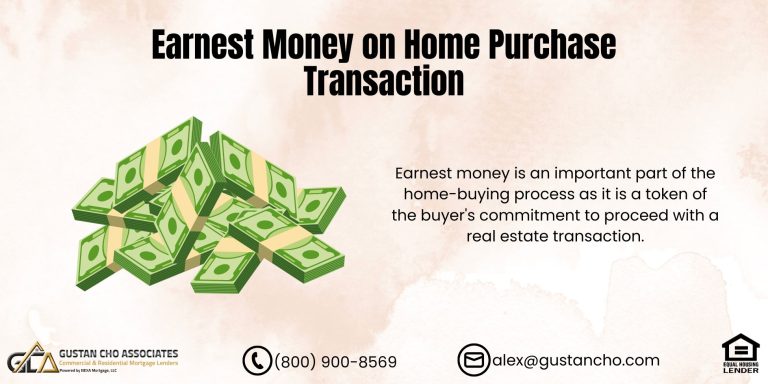 Earnest Money on Home Purchase Transaction