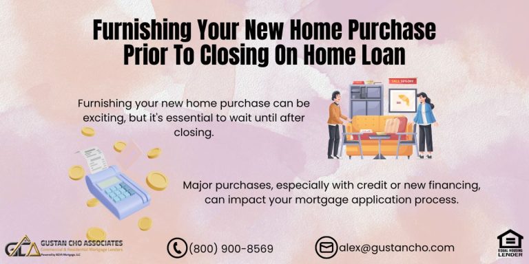 Furnishing Your New Home Purchase Prior To Closing On Home Loan