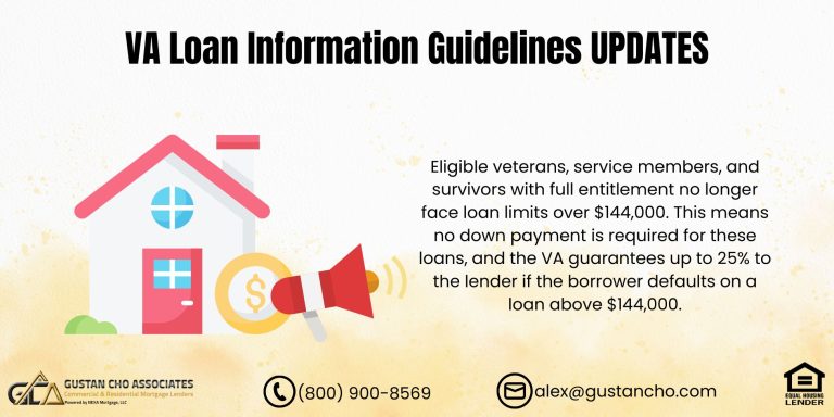 VA Loan Information Guidelines UPDATES