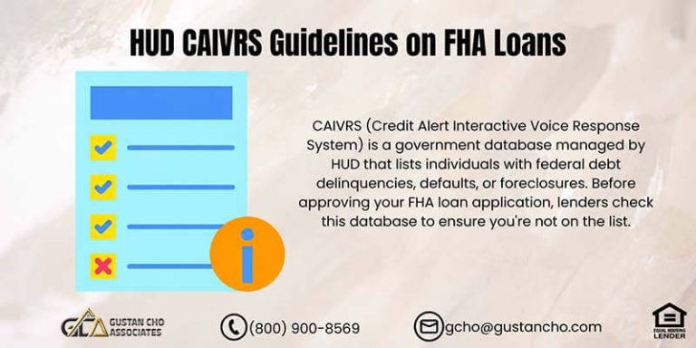 HUD CAIVRS Guidelines on FHA Loans
