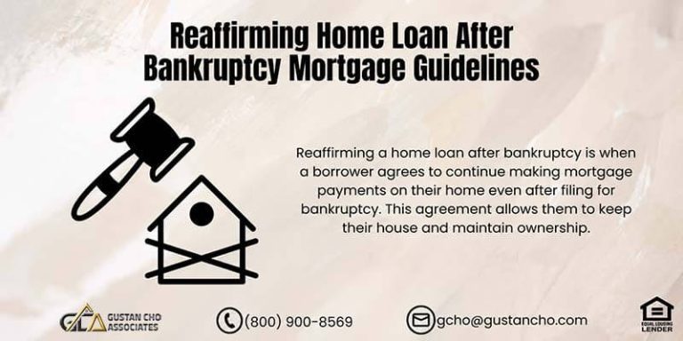 Reaffirming Home Loan After Bankruptcy Mortgage Guidelines