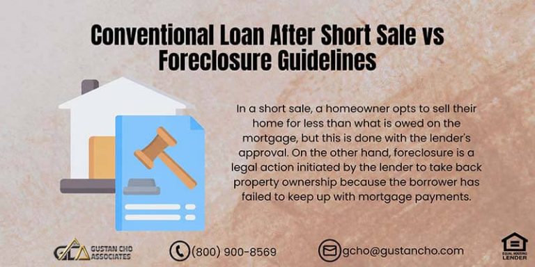 Conventional Loan After Short Sale vs Foreclosure Guidelines