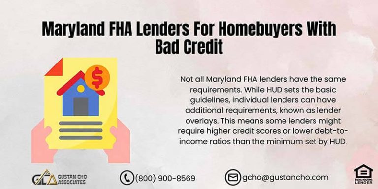 Maryland FHA Lenders For Homebuyers With Bad Credit