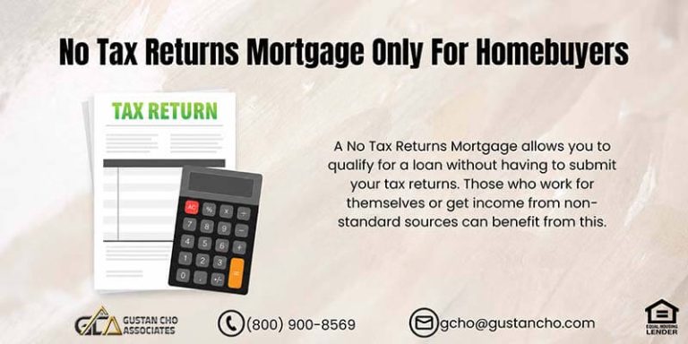 No Tax Returns Mortgage Only For Homebuyers