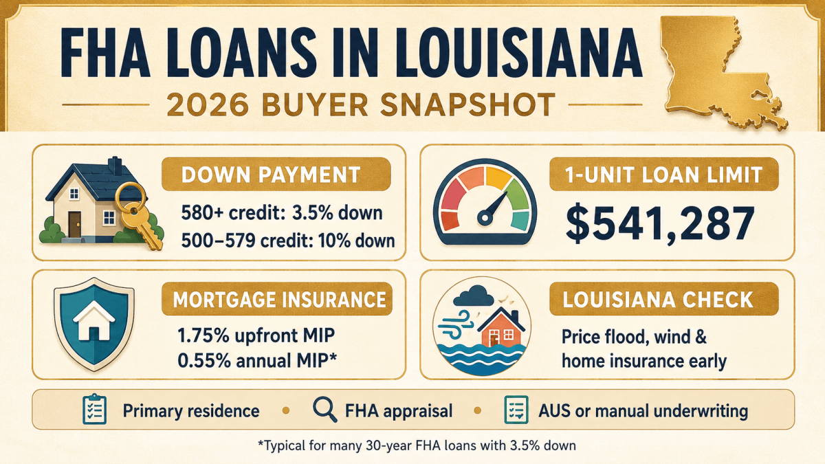 FHA Loans Louisiana: Steps to Qualify with Bad Credit 2 FHA Loans in Louisiana