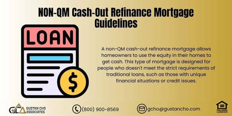 NON-QM Cash-Out Refinance Mortgage Guidelines