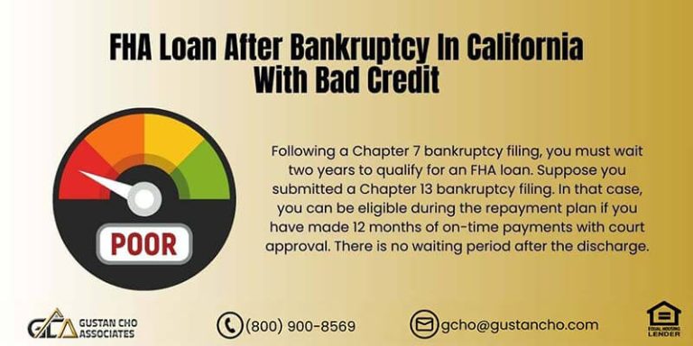 FHA Loan After Bankruptcy In California With Bad Credit