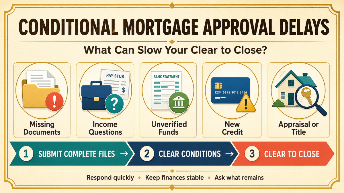 Conditional Mortgage Approval Delays: Causes and How to Avoid Them 2 Conditional Mortgage Approval Delays