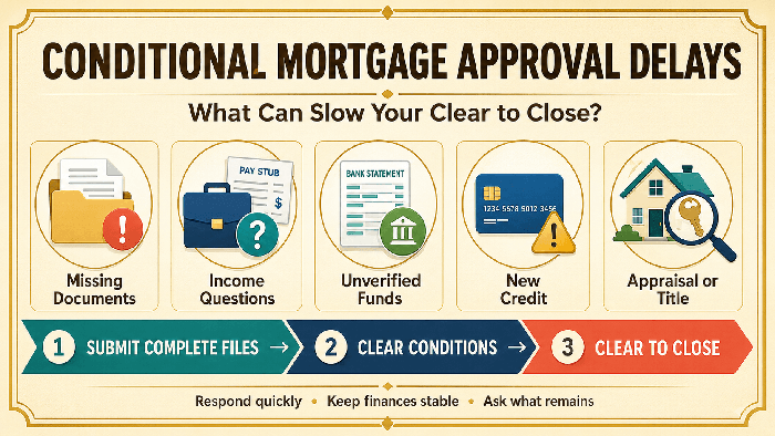 Conditional Mortgage Approval Delays: Causes and How to Avoid Them 2 Conditional Mortgage Approval Delays