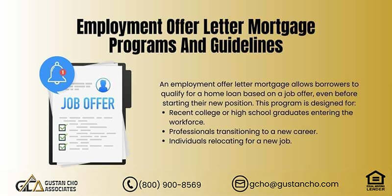 Employment Offer Letter Mortgage Programs And Guidelines