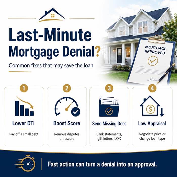 Reasons For Last-Minute Mortgage Denial From Underwriters 3 Last-Minute Mortgage Denial