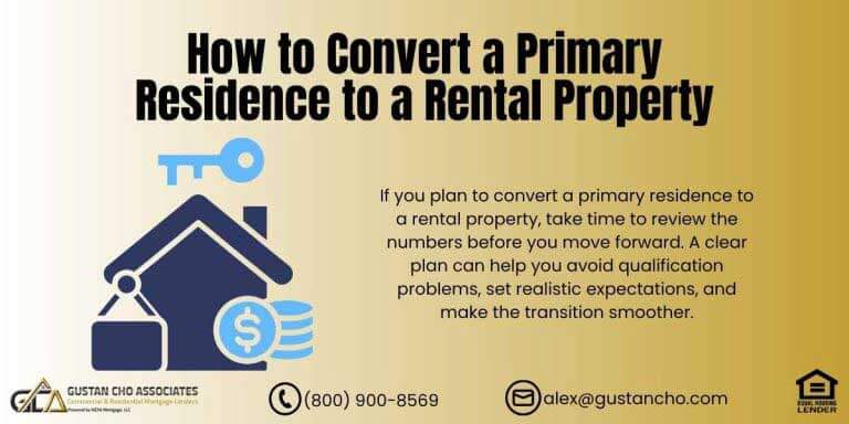Covert a Primary Residence to a Rental Property