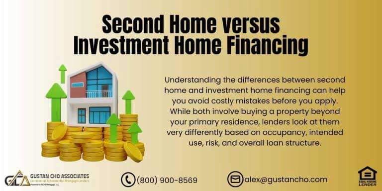 Second Home Versus Investment Home Financing