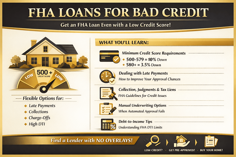 FHA Loans For Bad Credit Mortgage Options 4 FHA Loans For Bad Credit Mortgage Options