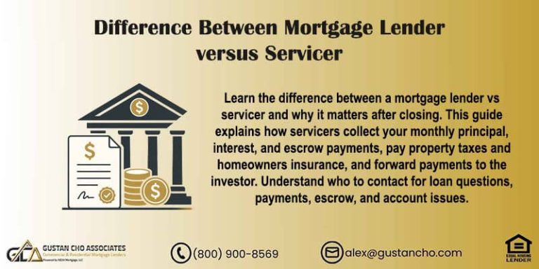 Difference Between Mortgage Lender versus Servicer