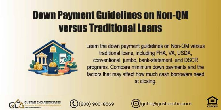Down Payment Guidelines on Non-QM versus Traditional Loans