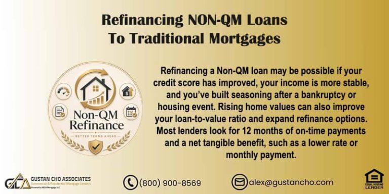 Refinancing NON-QM Loans To Traditional Mortgages