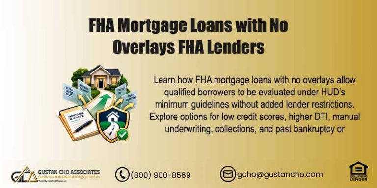 FHA Mortgage Loans with No Overlays FHA Lenders