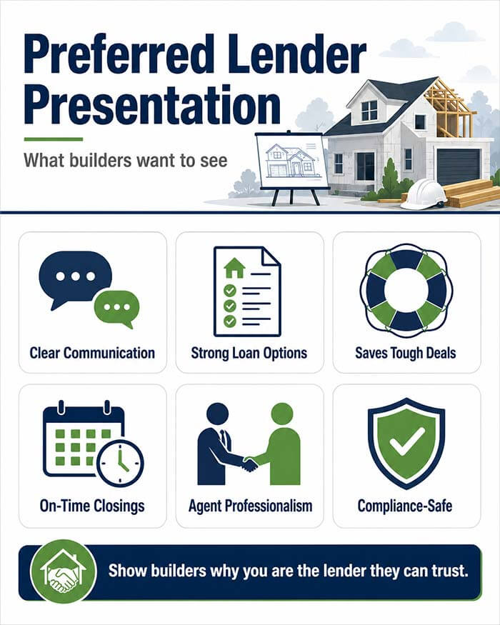 How To Become a Preferred Lender For a Home Builder