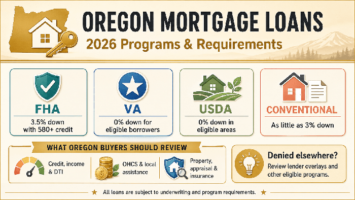 Oregon Mortgage Loans: FHA, VA, USDA & More 2 Oregon Mortgage Loans