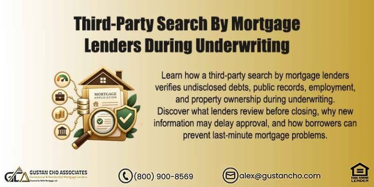 Third-Party Search By Mortgage Lenders During Underwriting
