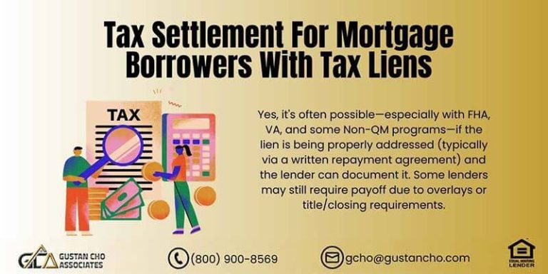 Tax Settlement For Mortgage Borrowers With Tax Liens