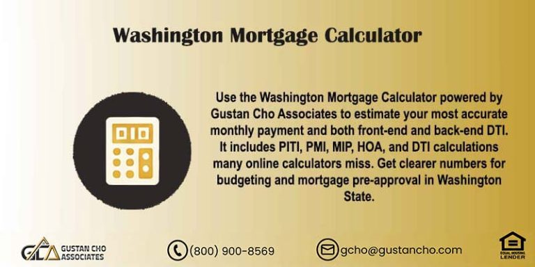 Washington Mortgage Calculator