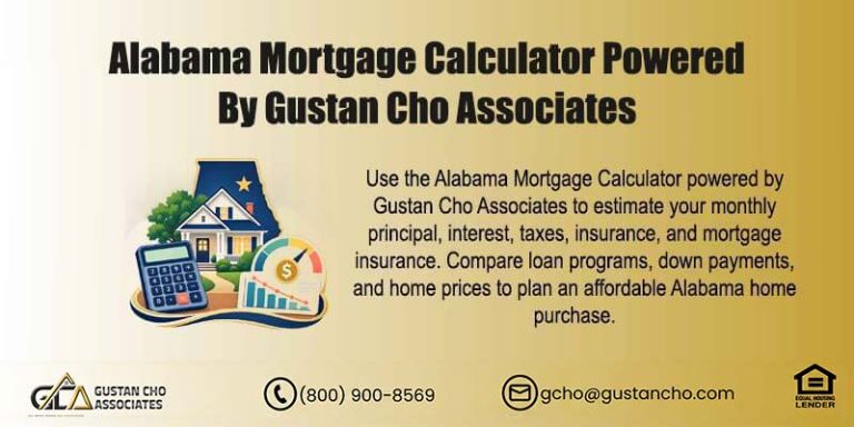 Alabama Mortgage Calculator Powered By Gustan Cho Associates