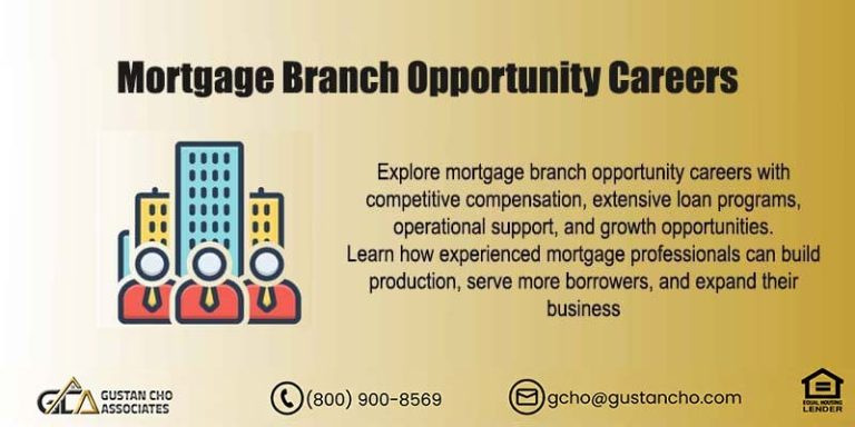 Mortgage Branch Opportunity Careers