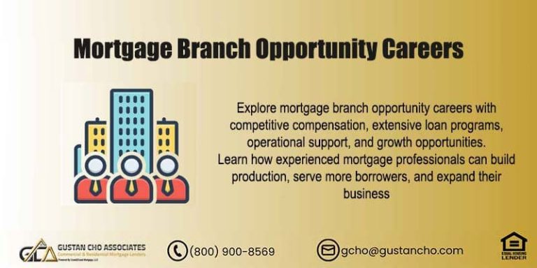 Mortgage Branch Opportunity Careers