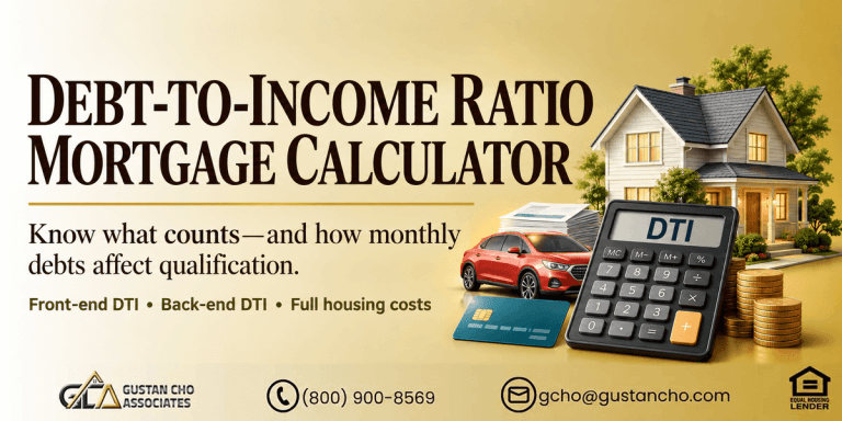 Debt-to-Income Ratio Mortgage Calculator: Calculate Front-End and Back-End DTI